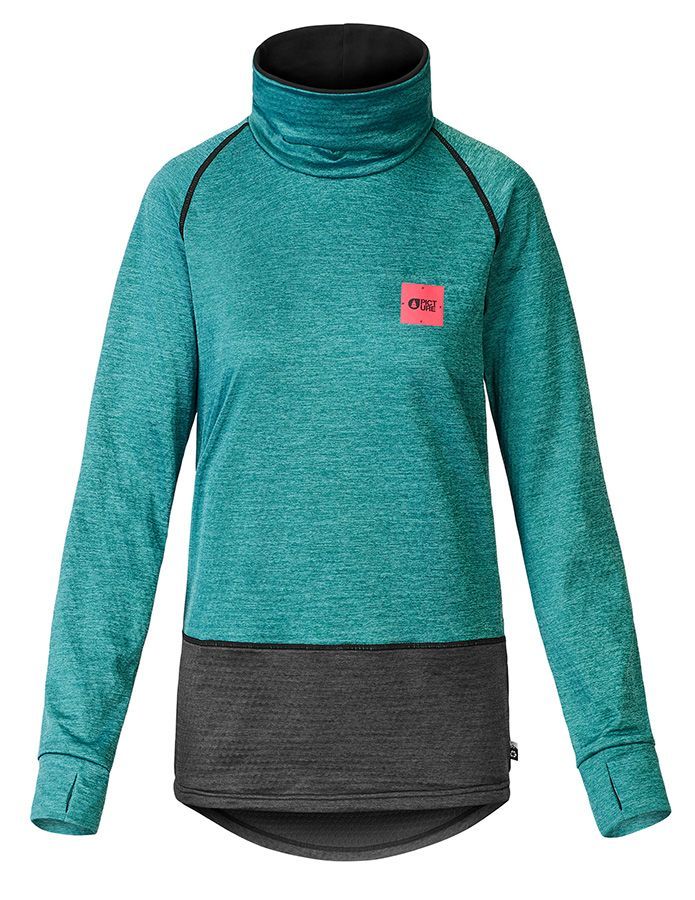 Picture Blossom Grid Fleece Damen Midlayer dark sea Produktbild 0