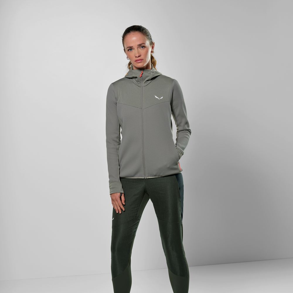 Salewa Damen Funktionsjacke Puez Waffle Hyb Pl Hd Jacket W shadow Midlayer Produktbild 2
