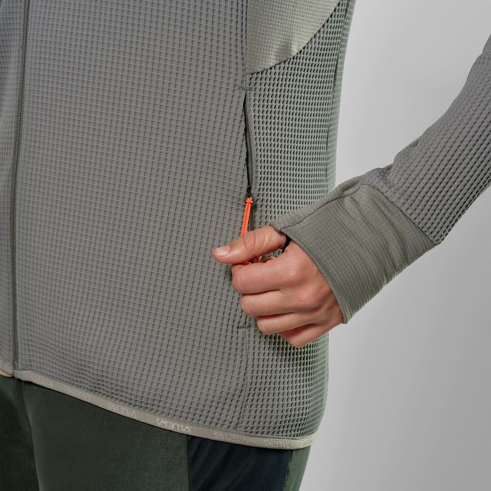 Salewa Damen Funktionsjacke Puez Waffle Hyb Pl Hd Jacket W shadow Midlayer Produktbild 5