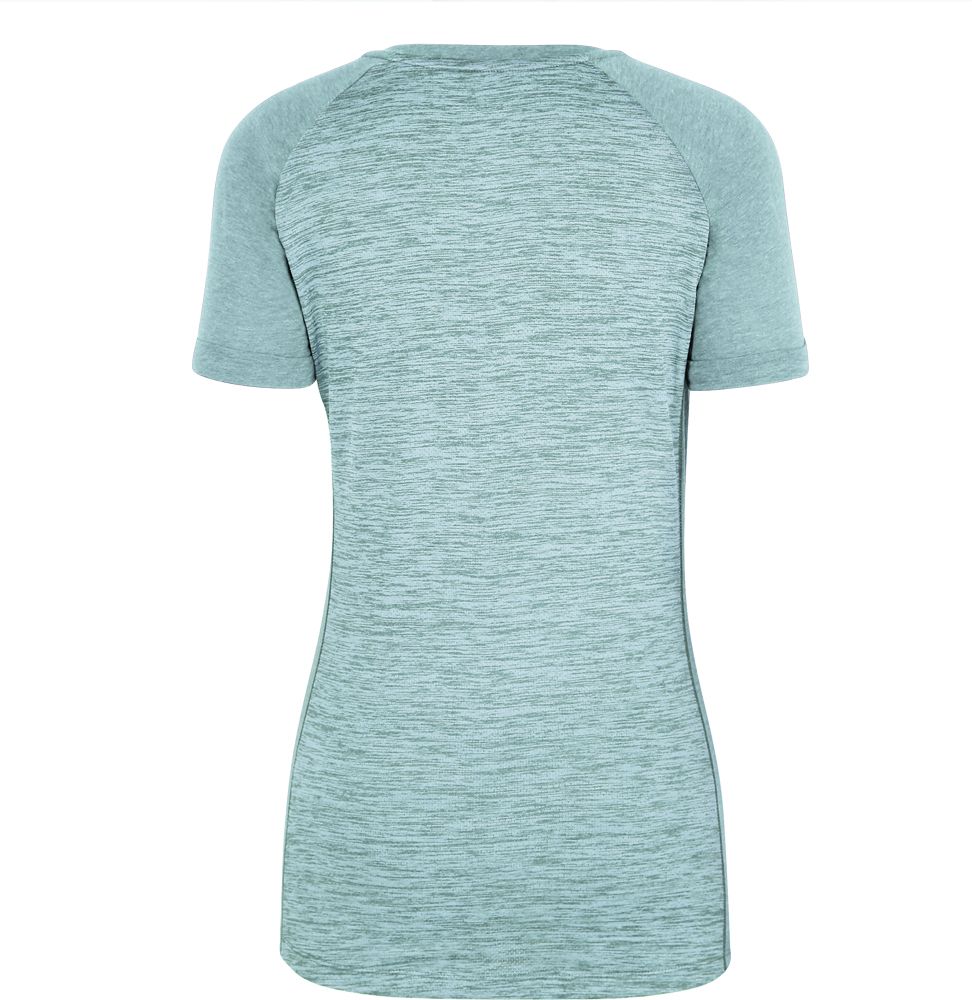 Salewa Puez Mel Dry V-Neck S/S Tee Women canal blue Produktbild 1