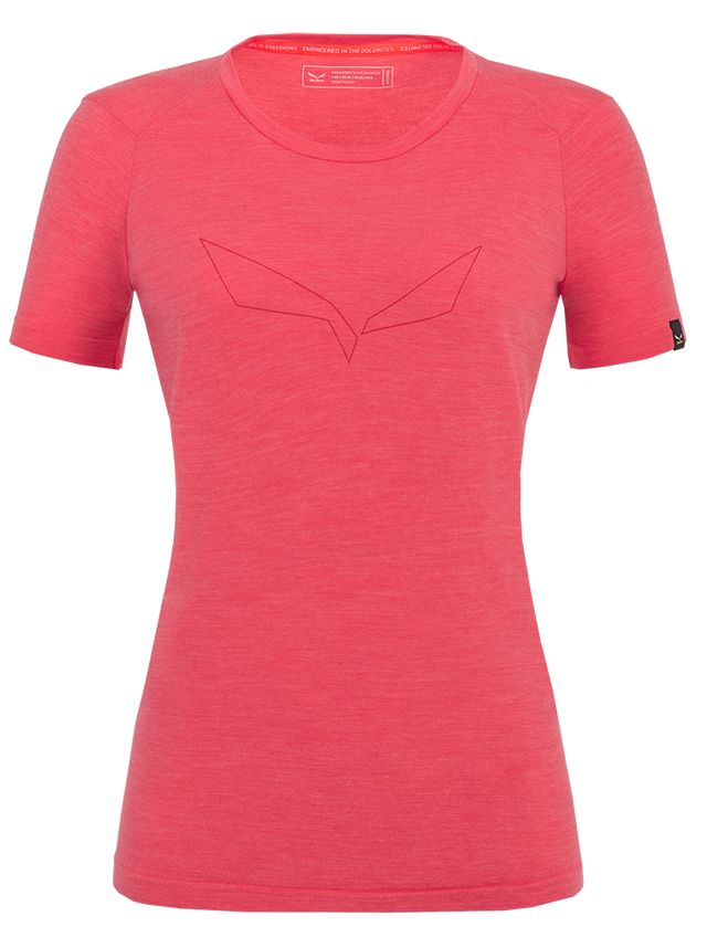 Salewa Pure Eagle AMR Seamless Damen T-Shirt calypso coral Produktbild 0