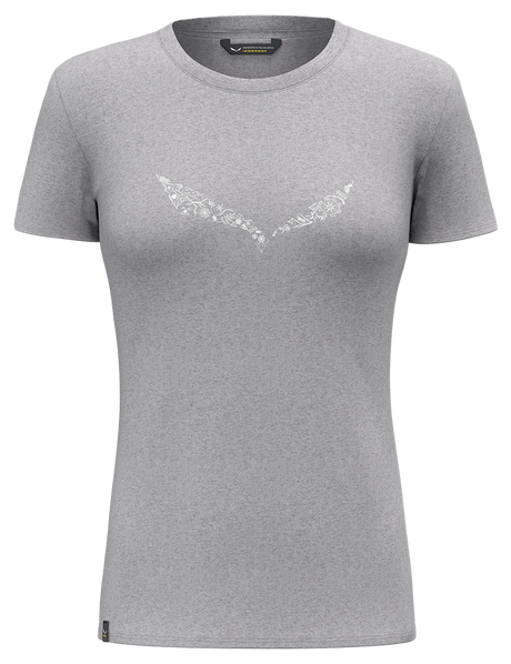 Salewa Solid Dry Damen T-Shirt heather grey Produktbild 0