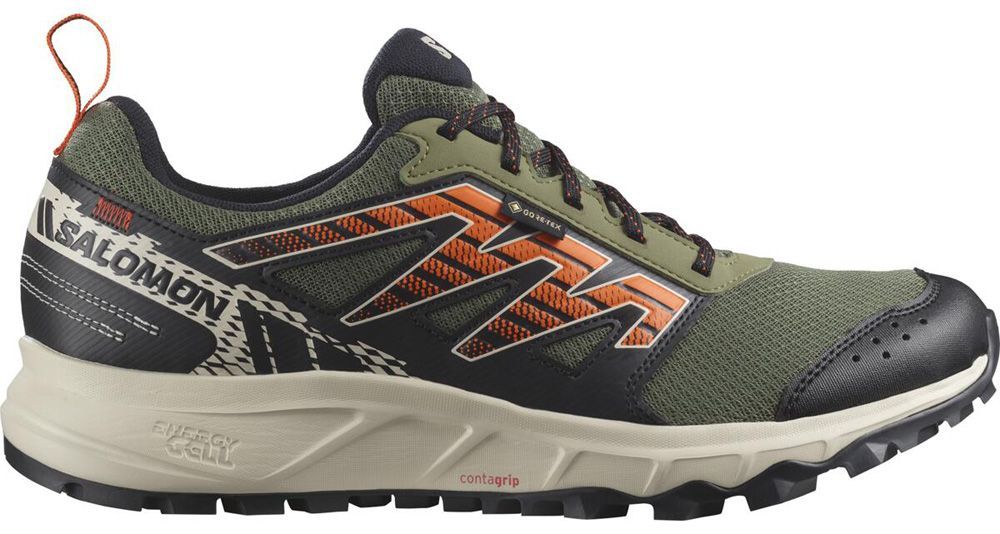 Salomon Wander GTX Herren Wanderschuh deep lichen green/rainy day/scarlet ibis Produktbild 0