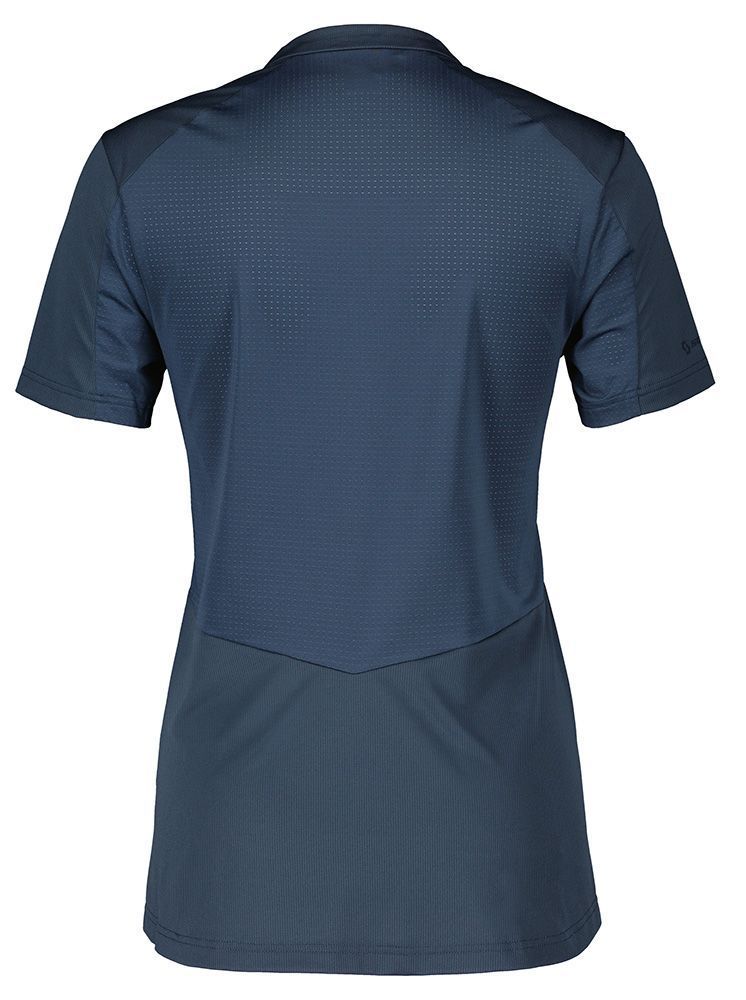 Scott Trail Flow Zip Damen Bike Kurzarmtrikot metal blue/dark blue Produktbild 1