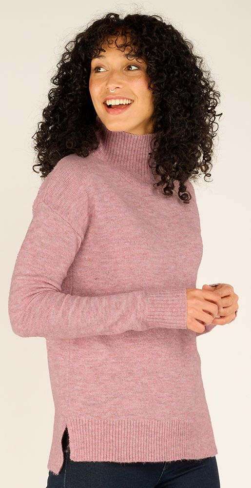 Sherpa Dali Mock Neck Damen Pullover blush Produktbild 1