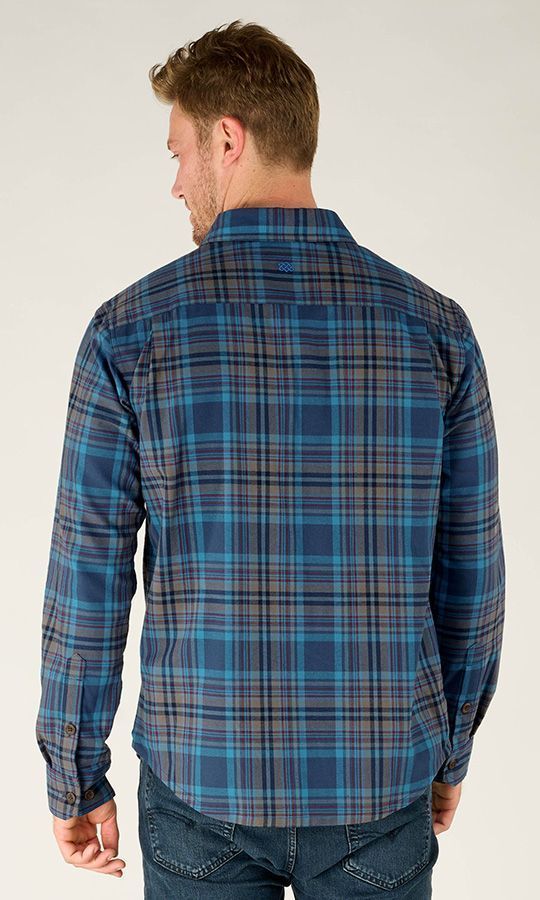 Sherpa Rudra Shirt Herren Langarmhemd neelo blue plaid Produktbild 2