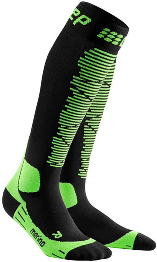 CEP Ski Merino Compression Socks Herren Skisocken black/green Produktbild 0