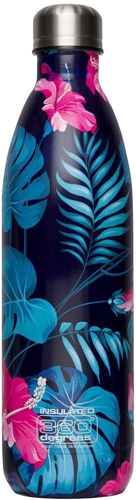 360 Degrees Soda Vacuum Insulated 750ml Isolierflasche flower Produktbild 0