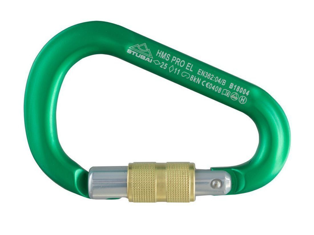 Stubai HMS Pro Easylock Karabiner grün Produktbild 0