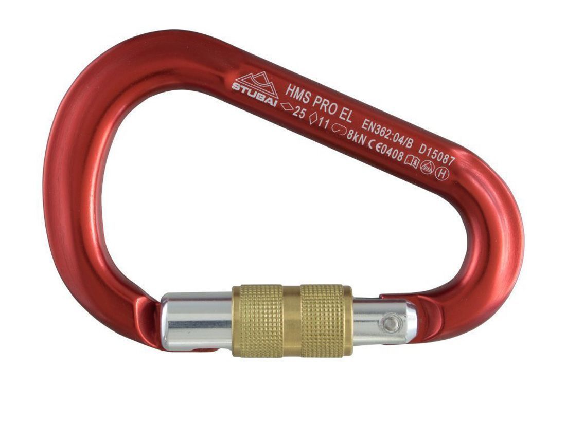 Stubai HMS Pro Easylock Karabiner rot Produktbild 0