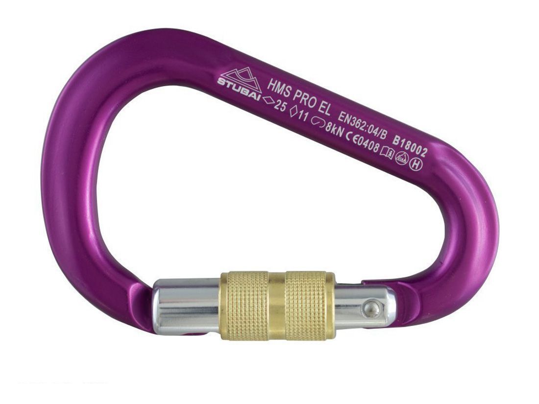 Stubai HMS Pro Easylock Karabiner violett Produktbild 0