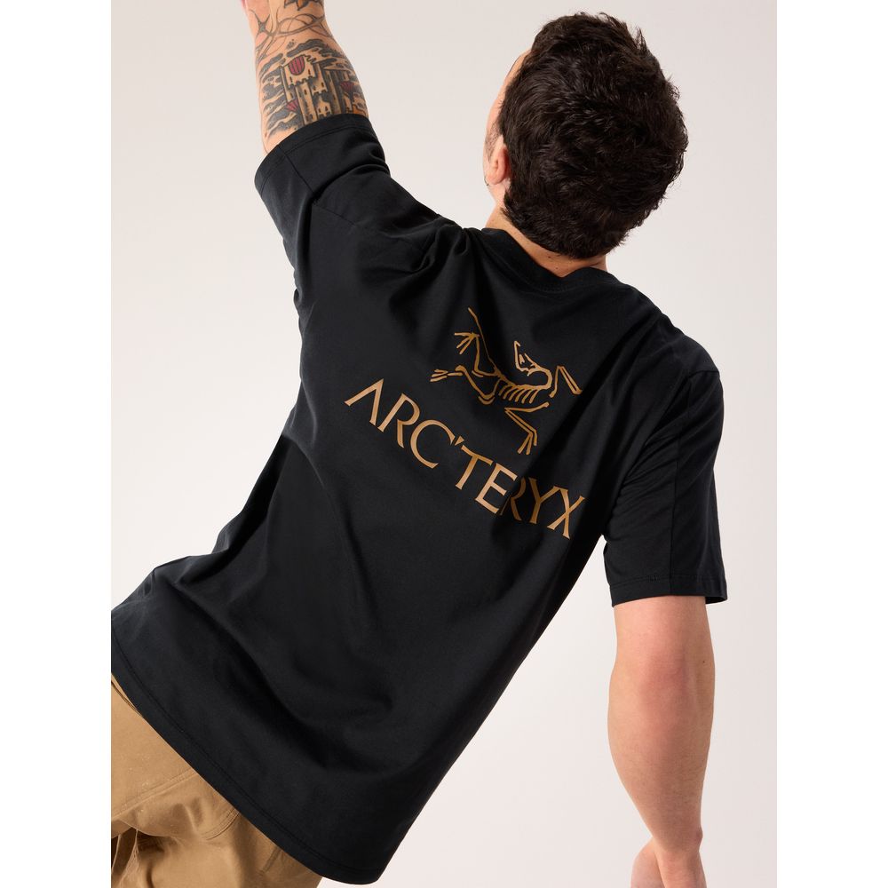 Arcteryx Kragg SL Cotton Bird Word SS Herren T-Shirt 24k-black Produktbild 3