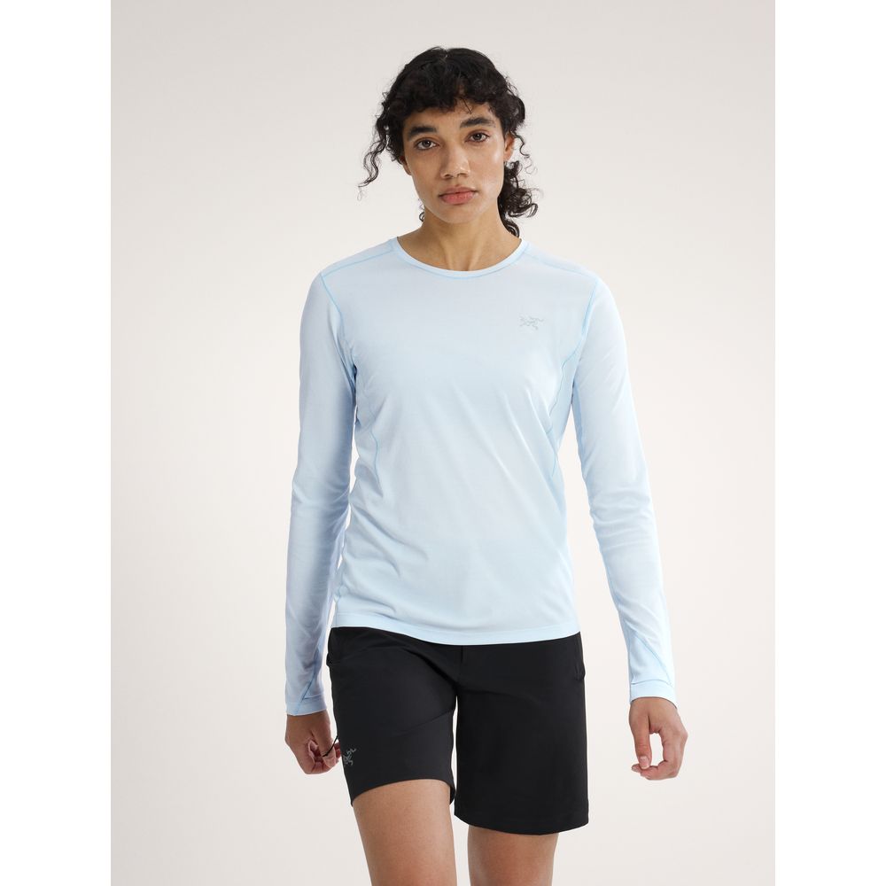 Arcteryx Sunna Crew LS Damen Langarmshirt alpine-blue Produktbild 1