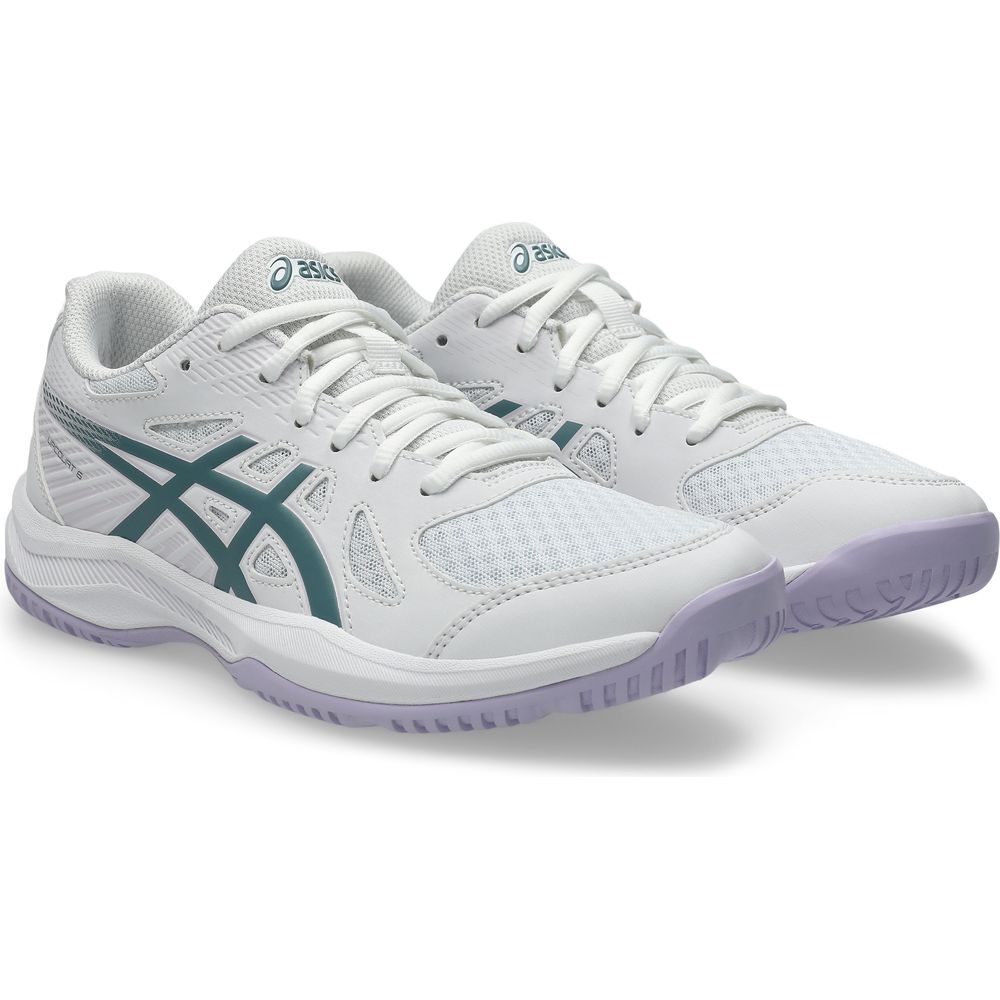 Asics Upcourt 6 Damen Hallenschuh white-foggy-teal Produktbild 3