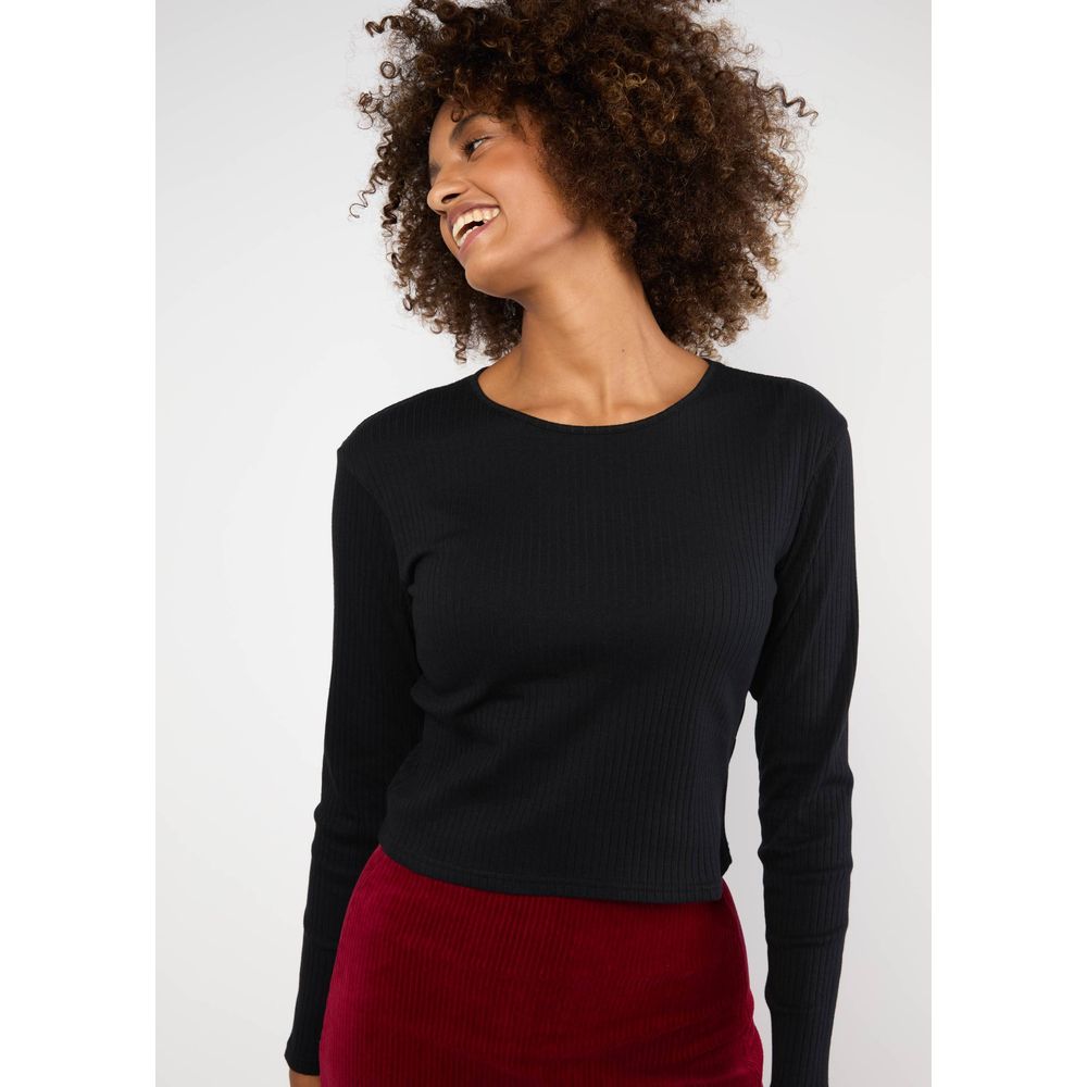 Blutsgeschwister Feels Like ME Damen Langarmshirt midnight dahlia black Produktbild 1