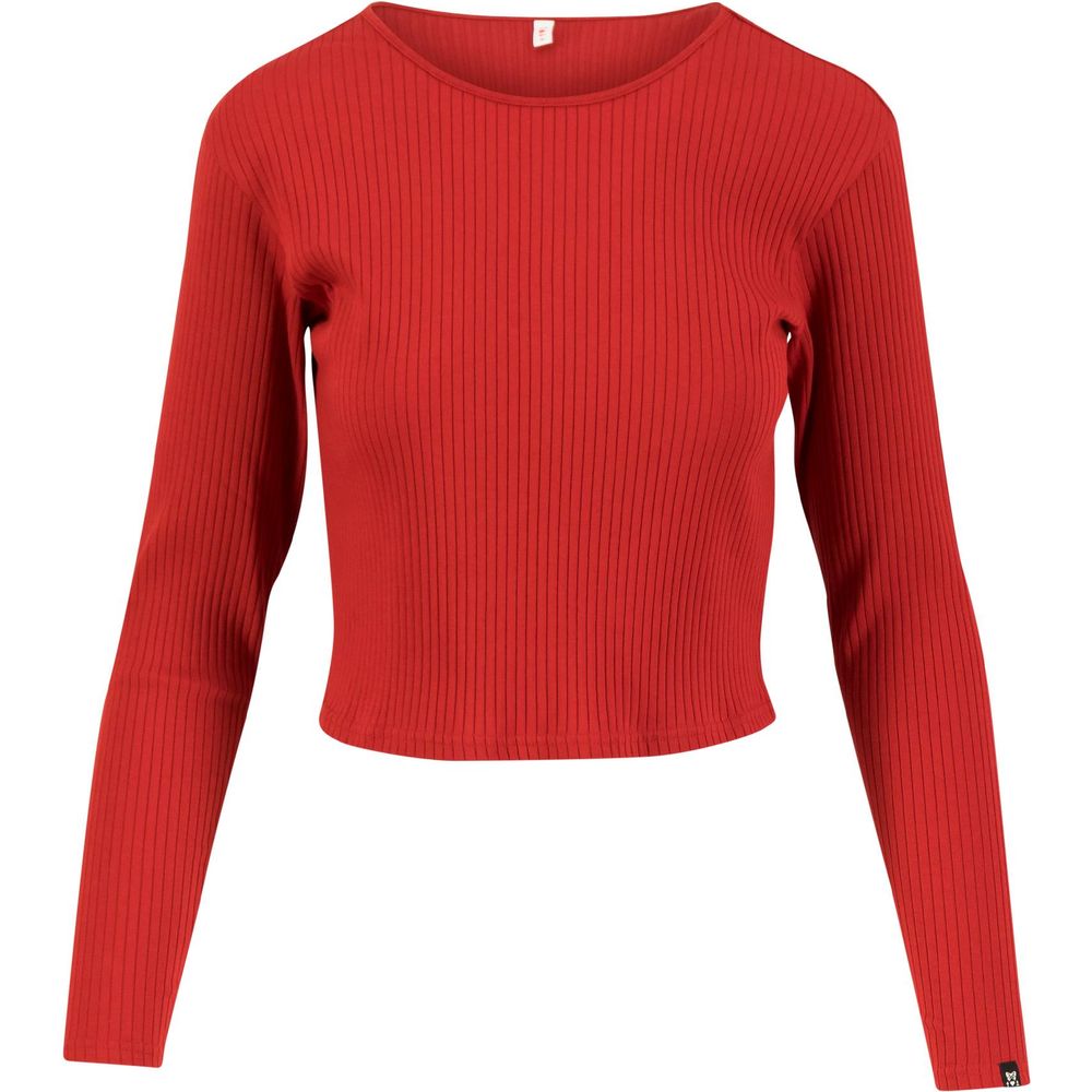 Blutsgeschwister Feels Like ME Damen Langarmshirt scarlet dahlia red Produktbild 0