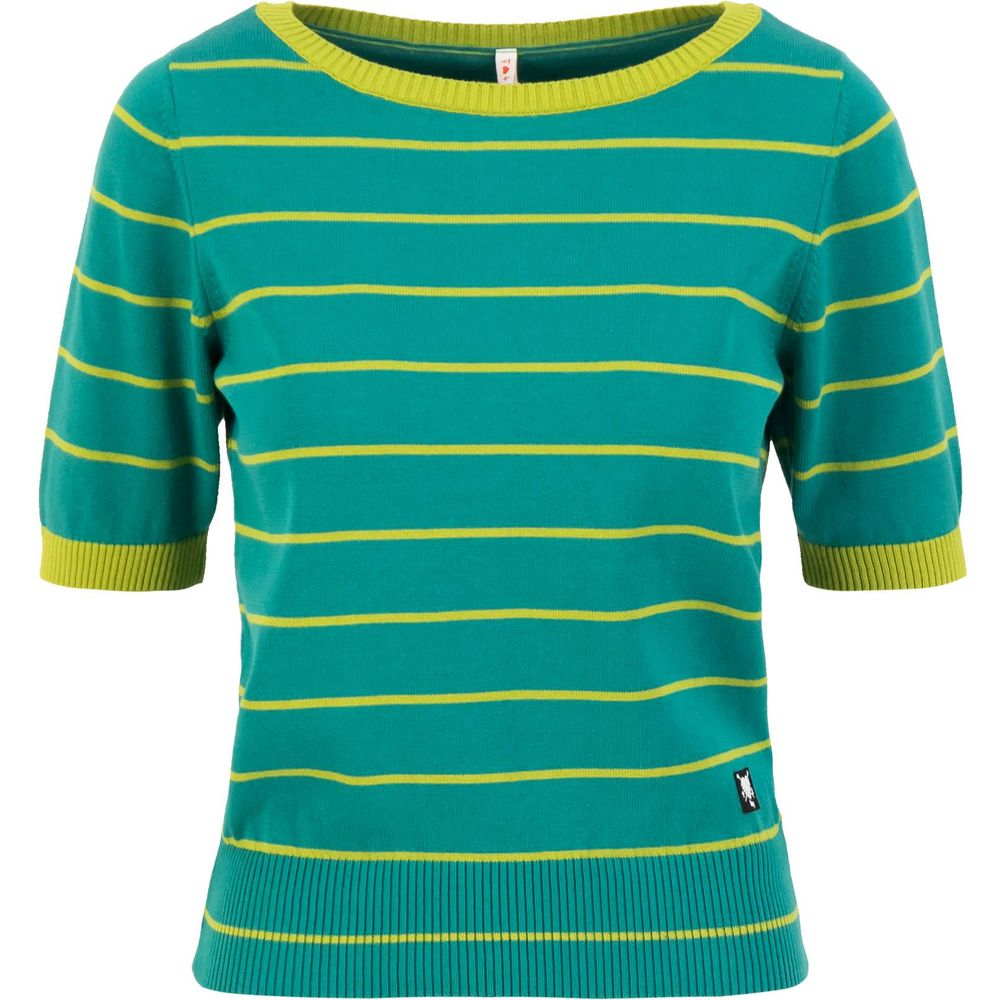 Blutsgeschwister Pretty Preppy Damen T-Shirt green jade ribbons stripes Produktbild 0