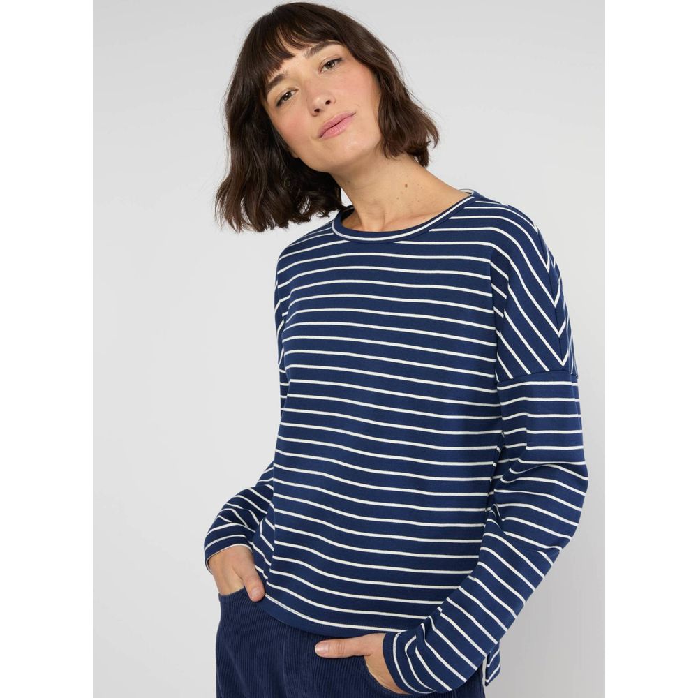 Blutsgeschwister Stereo Rainbow Crew Damen Longsleeve ahoy, sailor blue stripes Produktbild 1