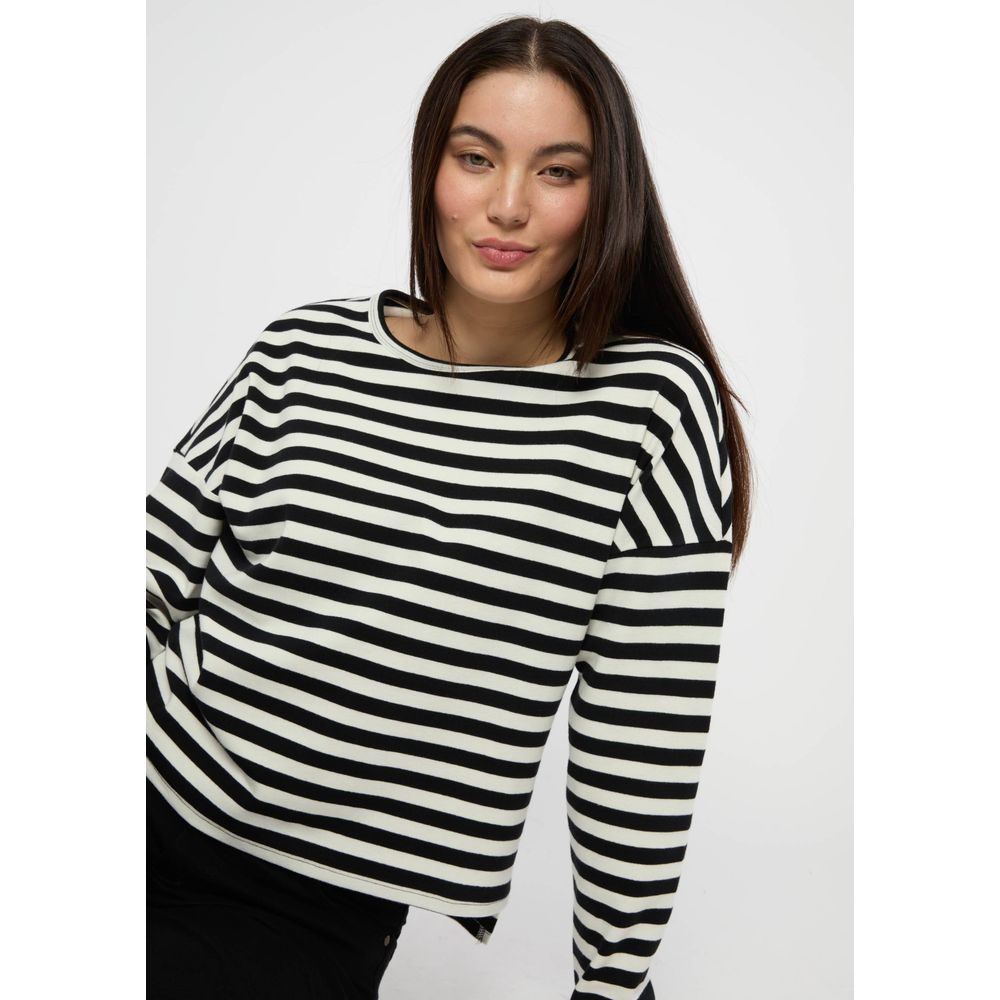 Blutsgeschwister Stereo Rainbow Crew Damen Longsleeve wizardy black stripes Produktbild 1