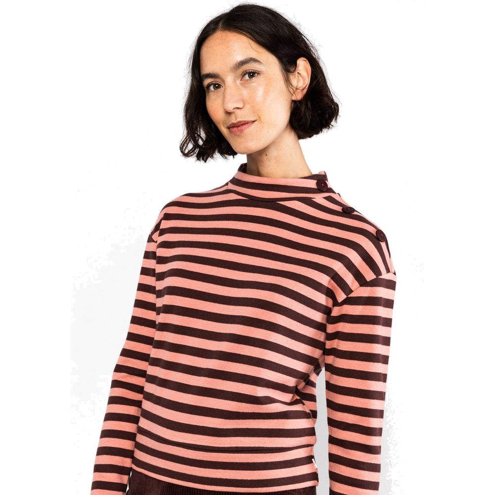 Blutsgeschwister Stereo Rainbow Seafarer Damen Longsleeve dusty-brown-line-stripes Produktbild 1