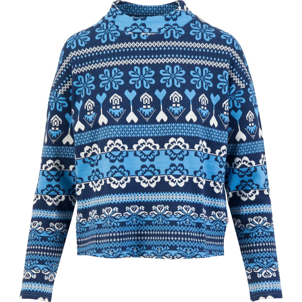 Blutsgeschwister Warm UP Turtle Damen Pullover après glam blue Produktbild 0