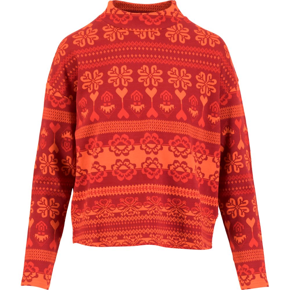 Blutsgeschwister Warm UP Turtle Damen Pullover après glam red Produktbild 0