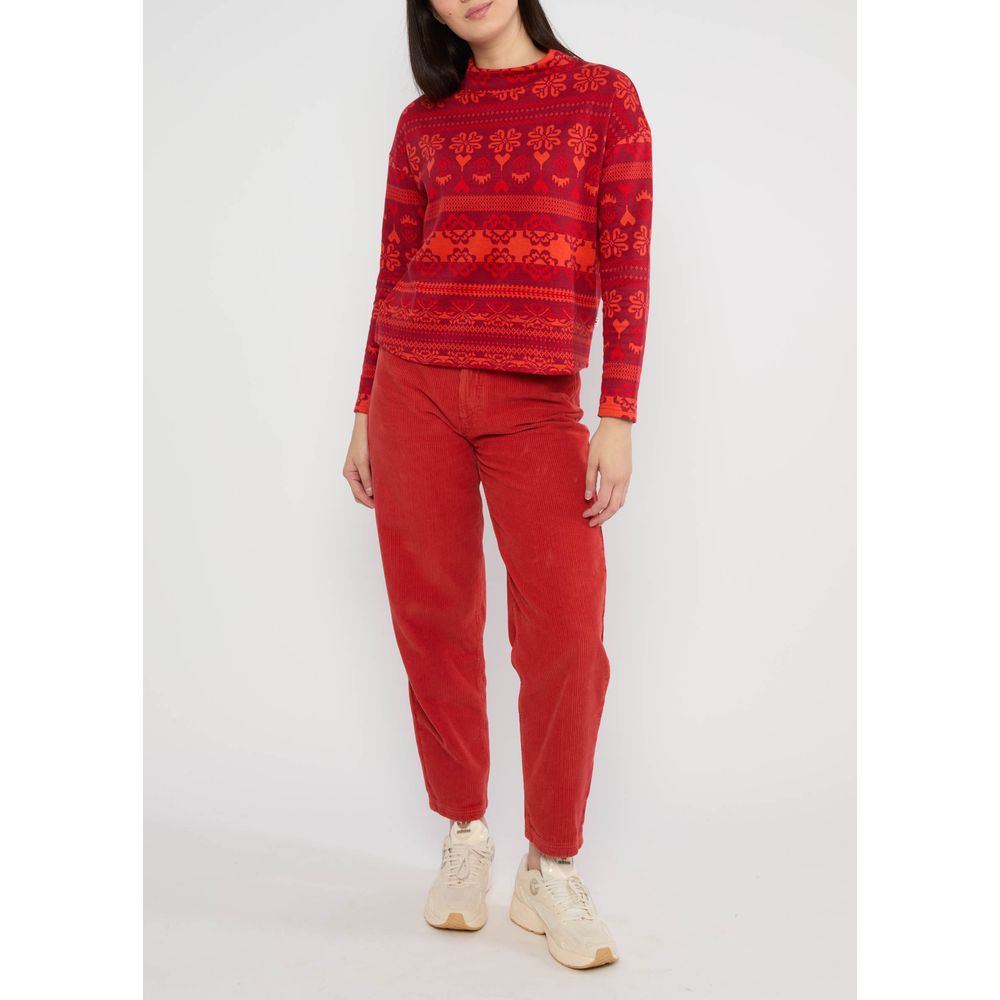 Blutsgeschwister Warm UP Turtle Damen Pullover après glam red Produktbild 1