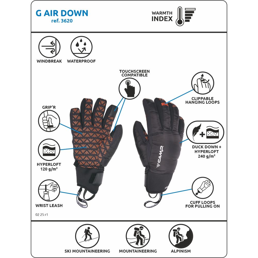 Camp G Air Down Herren Skitourenhandschuh black/copper Produktbild 6