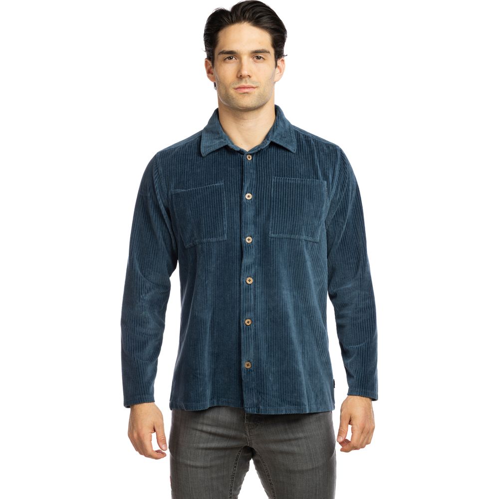 Chillaz Tatra Herren Frottee-Cordhemd dark-blue Produktbild 1
