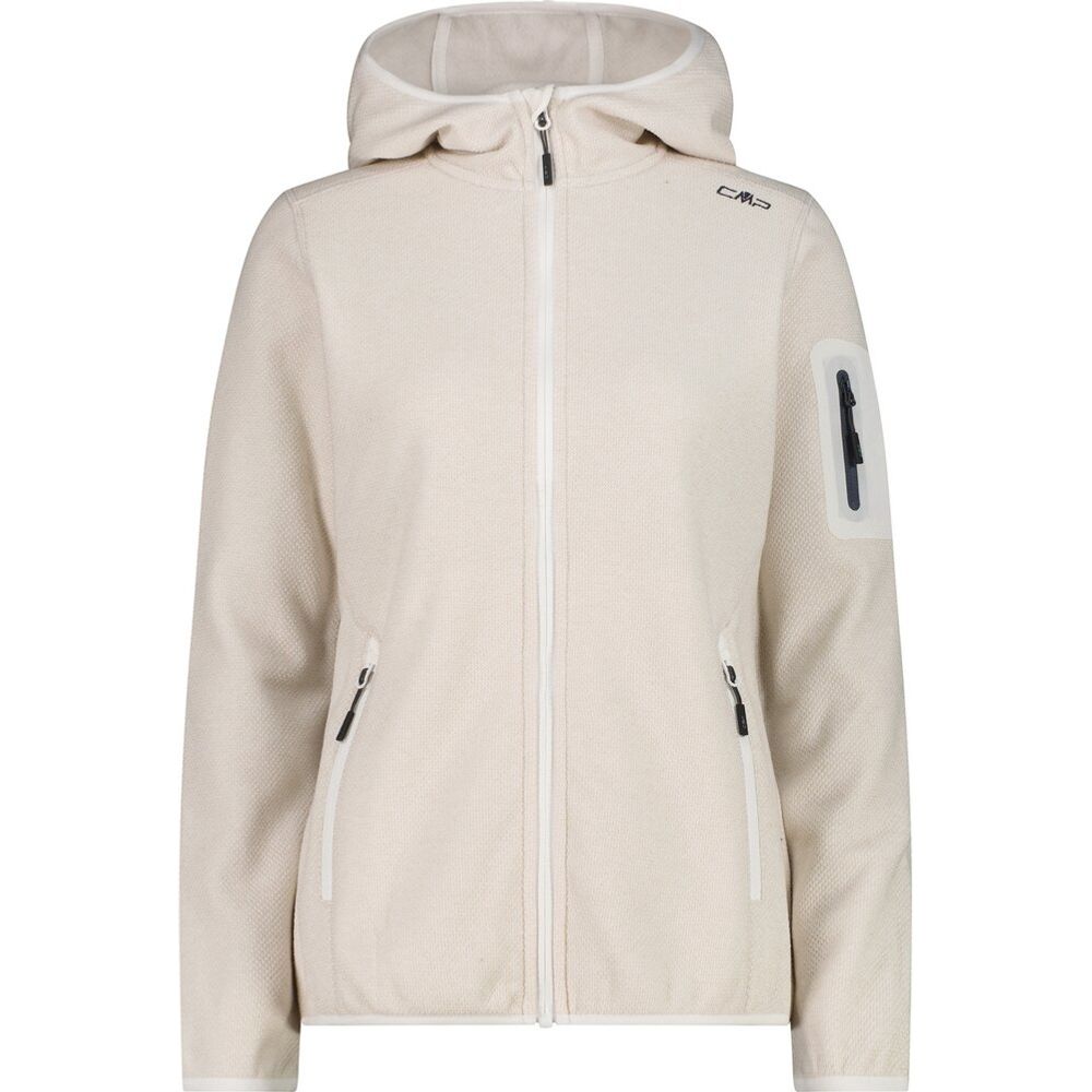 CMP Damen Fix Hood Fleecejacke bco gesso vaniglia Produktbild 0