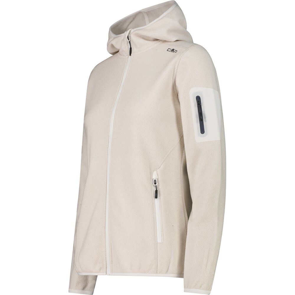 CMP Damen Fix Hood Fleecejacke bco gesso vaniglia Produktbild 2