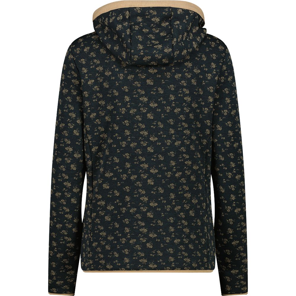 CMP Damen Fix Hood Fleecejacke nero mel cookie Produktbild 1