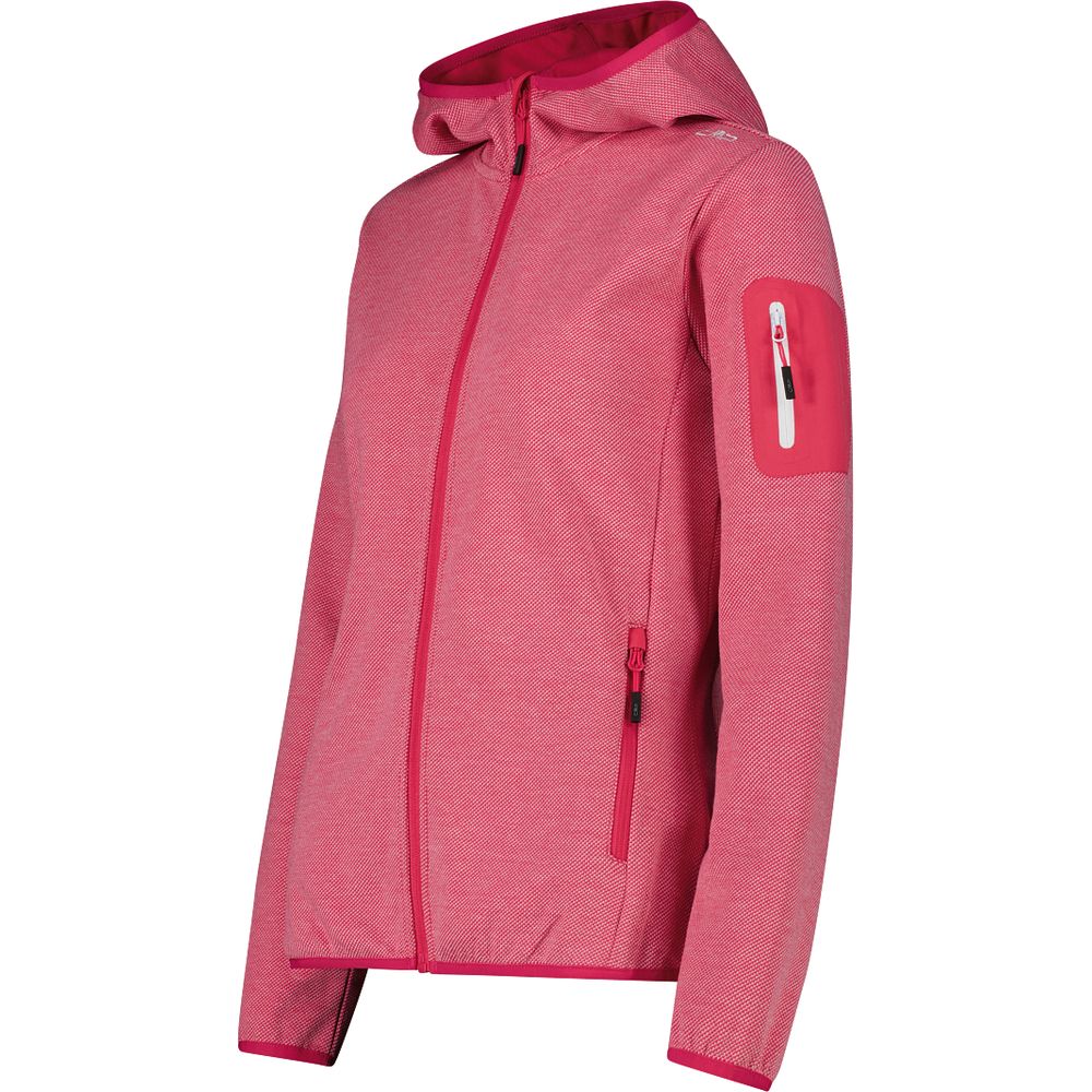 CMP Fix Hood Damen Fleecejacke magenta-bianco Produktbild 2