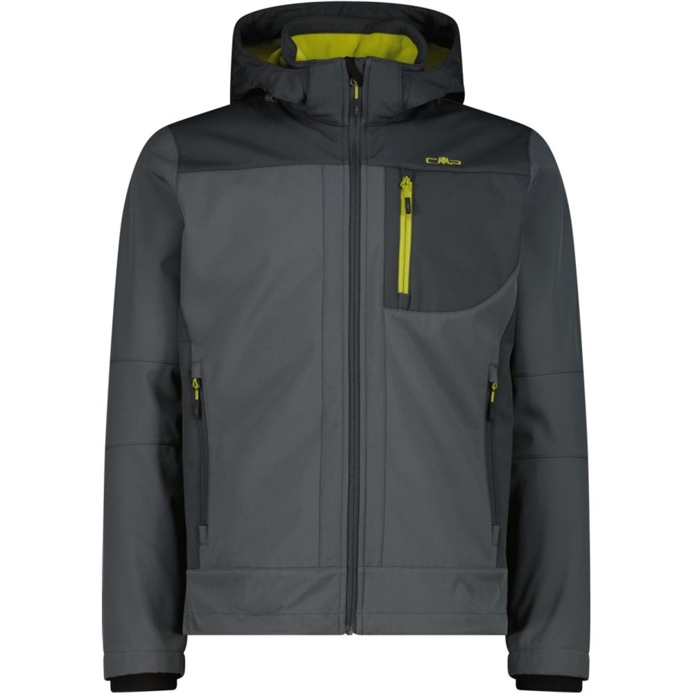 CMP Man Jacket Zip Hood Herren Softshelljacke jungle-black-pine Produktbild 0