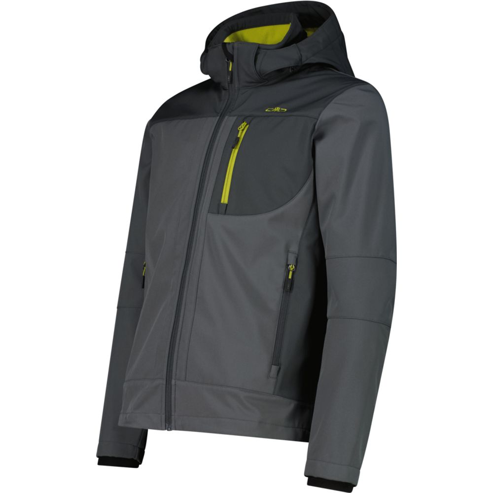 CMP Man Jacket Zip Hood Herren Softshelljacke jungle-black-pine Produktbild 1