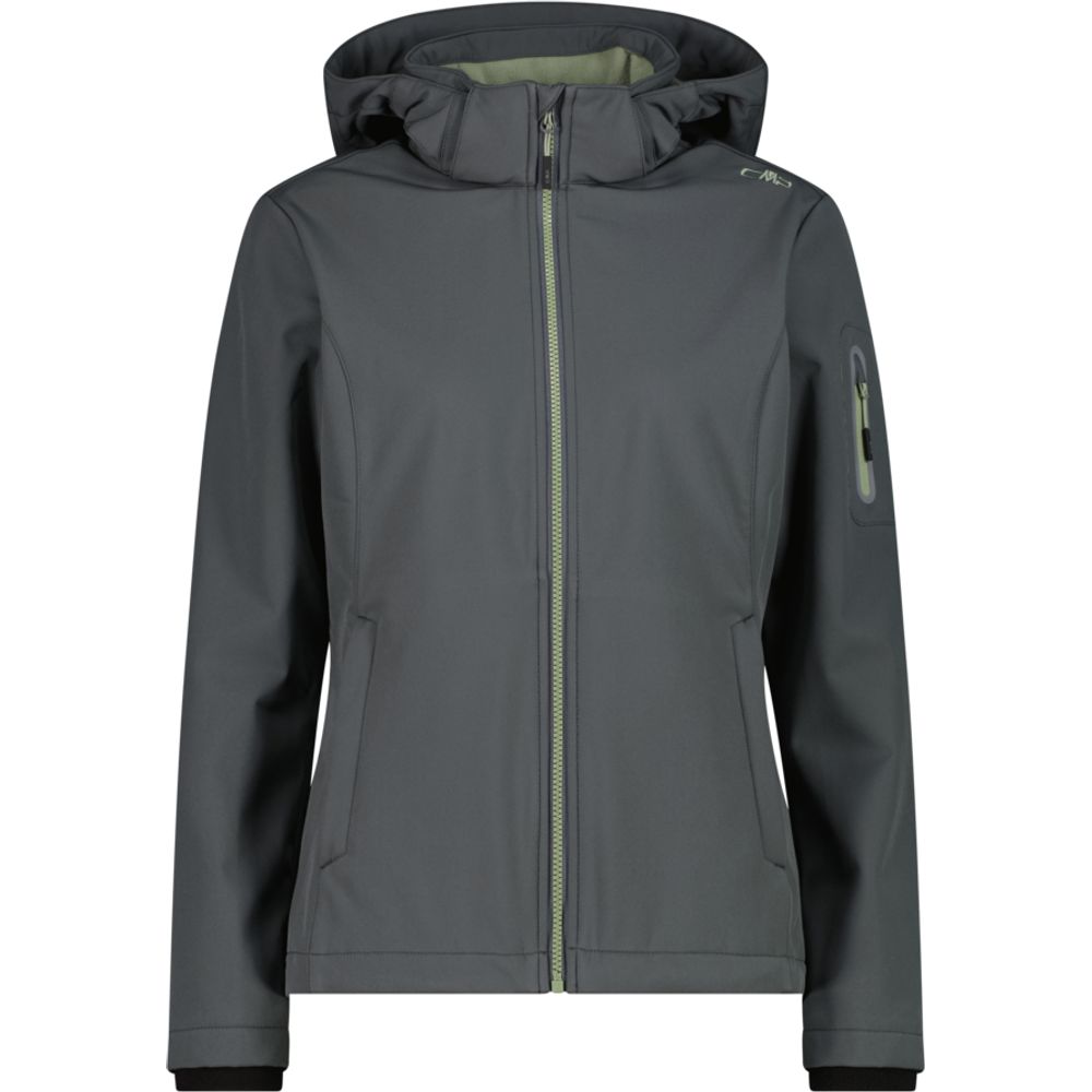 CMP Woman Jacket Zip Hood Damen Softshelljacke jungle Produktbild 0