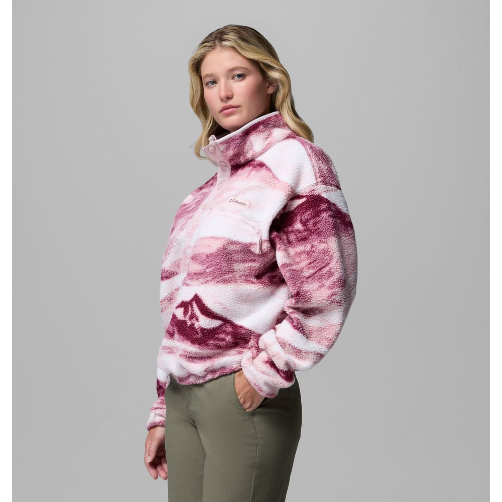 Columbia Helvetia™ II Printed Cropped Half Snap Damen Fleecepullover antique mauve, summits Produktbild 2