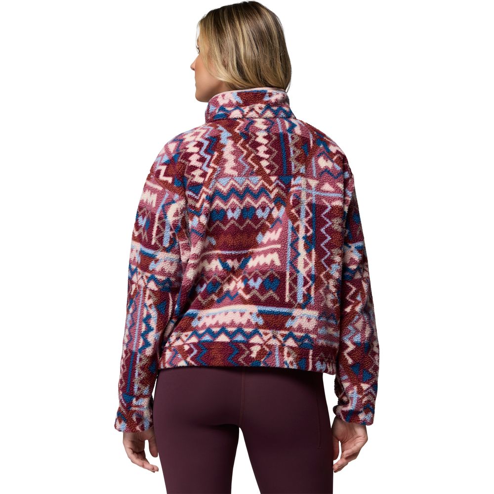 Columbia Helvetia™ II Printed Cropped Half Snap Damen Fleecepullover antique-mauve, geomix Produktbild 1