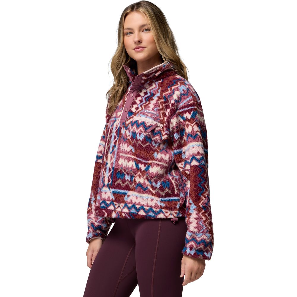 Columbia Helvetia™ II Printed Cropped Half Snap Damen Fleecepullover antique-mauve, geomix Produktbild 2