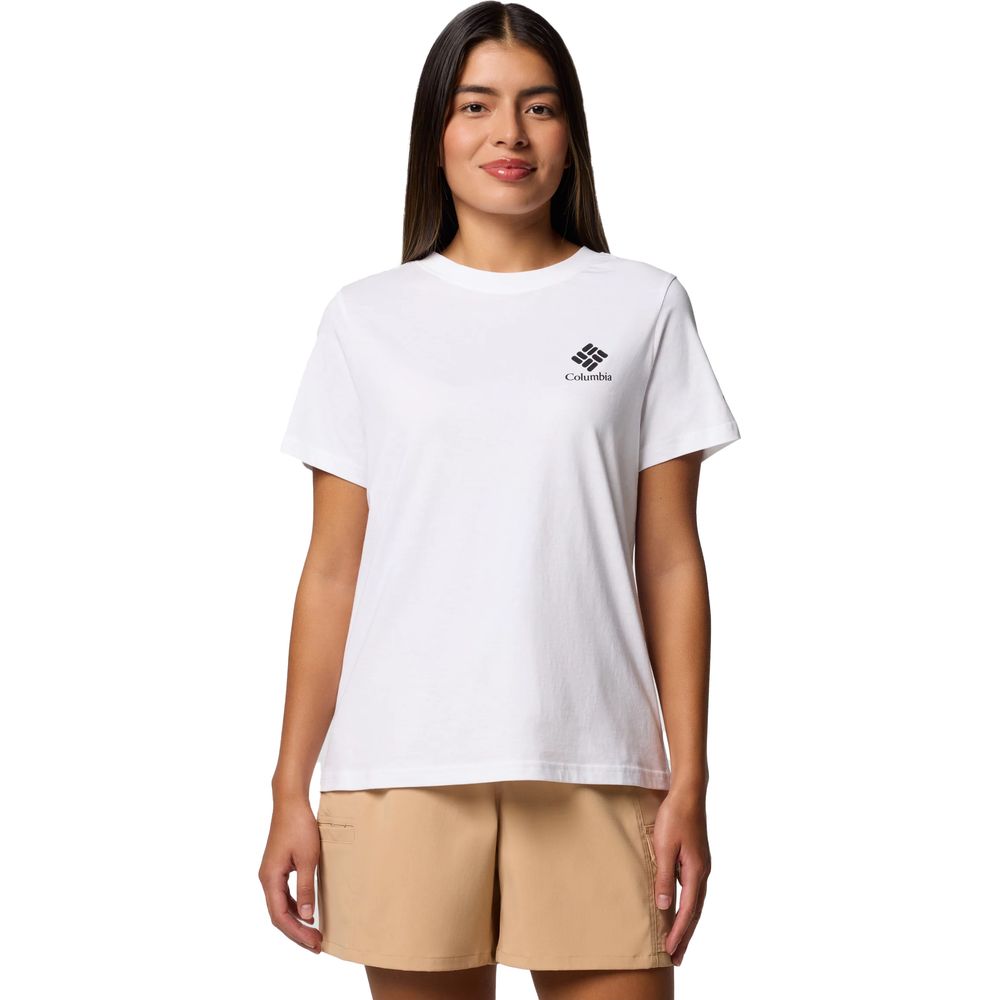 Columbia Rolling Bend Graphic Damen T-Shirt white stacked gem Produktbild 0