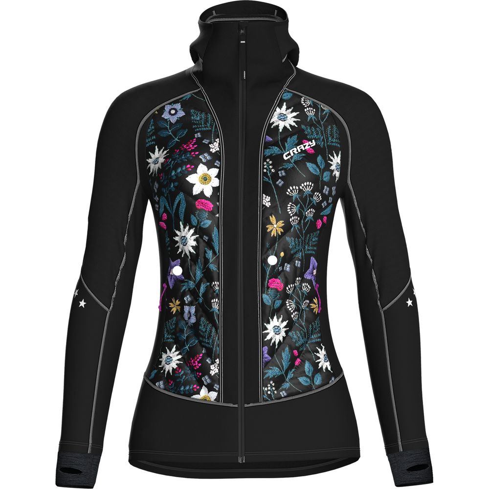 Crazy Idea Jacket Channel Damen Isolationsjacke print-alpin-flower Produktbild 0