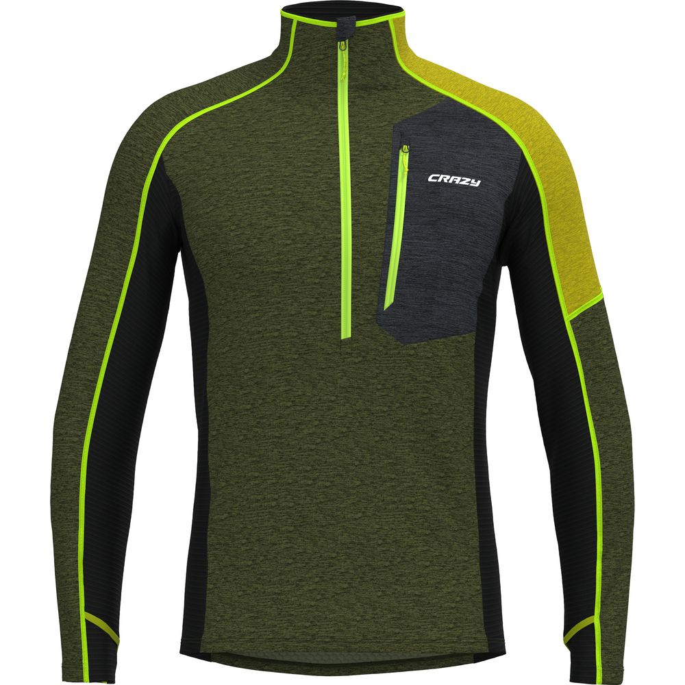 Crazy Idea Pull Ascent Herren Midlayer forest Produktbild 0