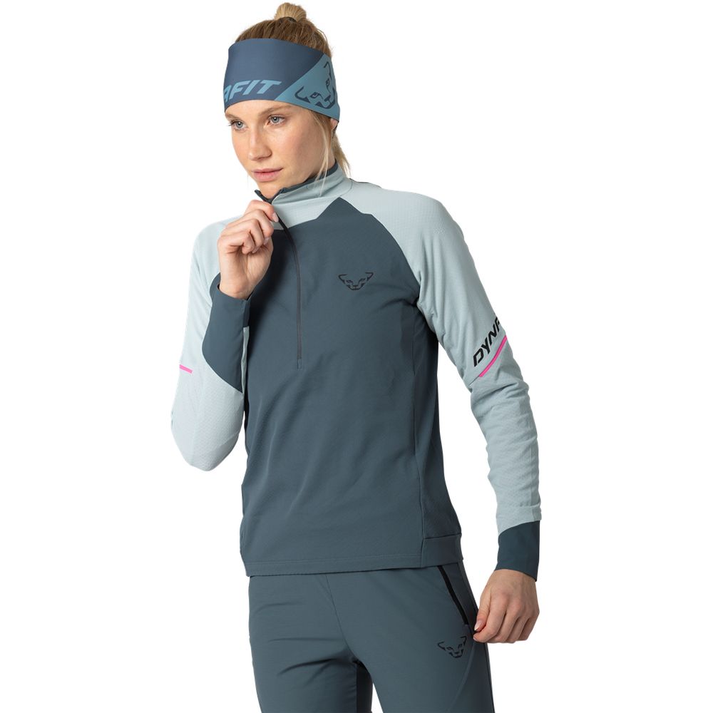 Dynafit Alpine 1/2 Zip Langarmshirt Damen cloud-blue Produktbild 2