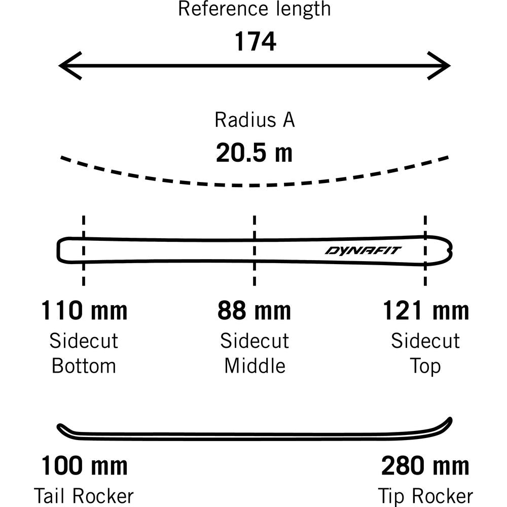 Dynafit Radical 88 Limited Edition Touring Ski Herren Tourenski dawn Produktbild 1