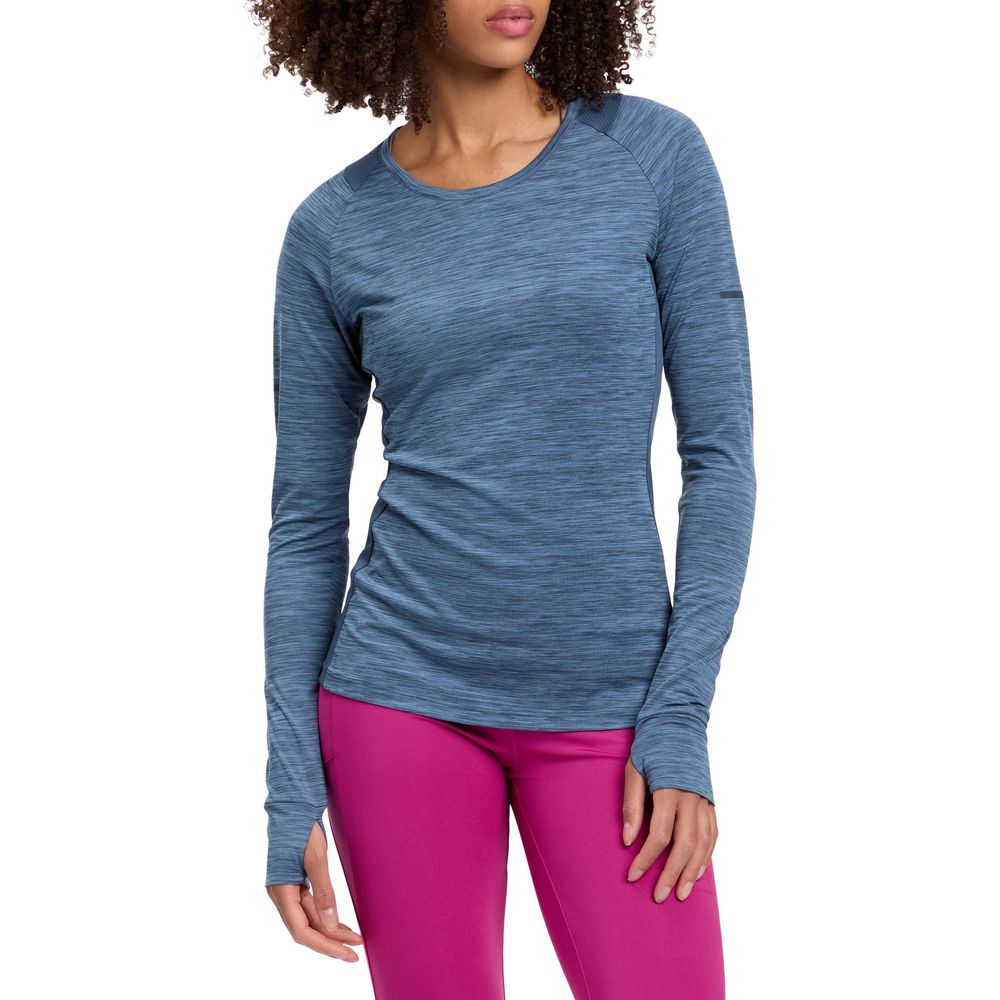 Energetics Langarmshirt Evii Damen melange-navy-navy Produktbild 1