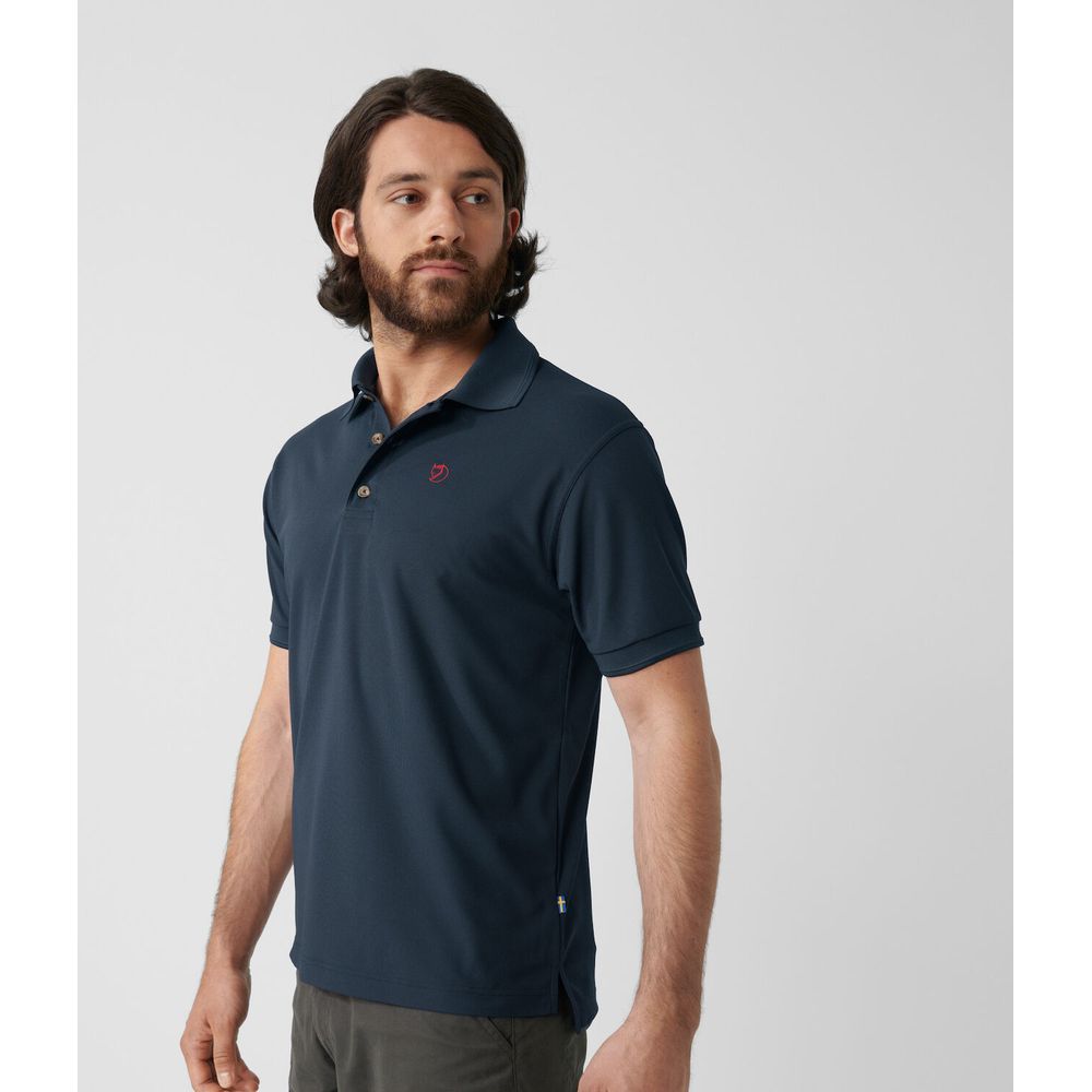 Fjällräven Crowley Pique Herren Kurzarm Poloshirt blueblack Produktbild 3