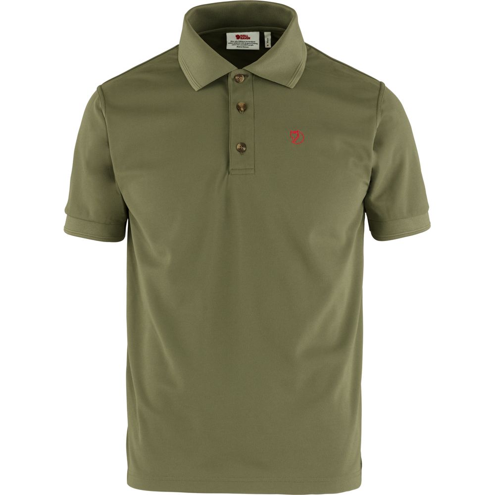 Fjällräven Crowley Pique Herren Kurzarm Poloshirt light olive Produktbild 0