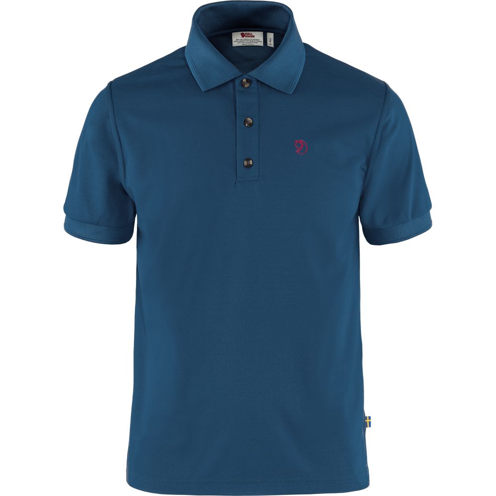 Fjällräven Crowley Pique Herren Kurzarm Poloshirt uncle blue Produktbild 0