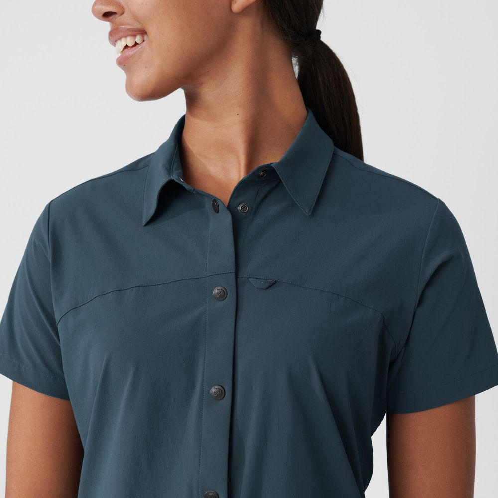 Fjällräven High Coast Lite Damen Kurzarmhemd navy Produktbild 6