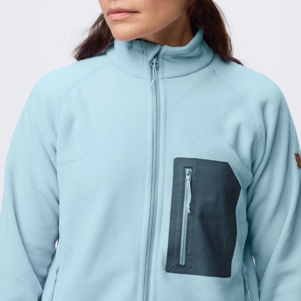 Fjällräven Kaipak Fleece Damen Fleecejacke breeze-blue-navy Produktbild 4